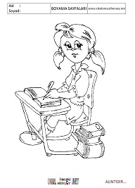 okul-öğeleri boyama sayfaları